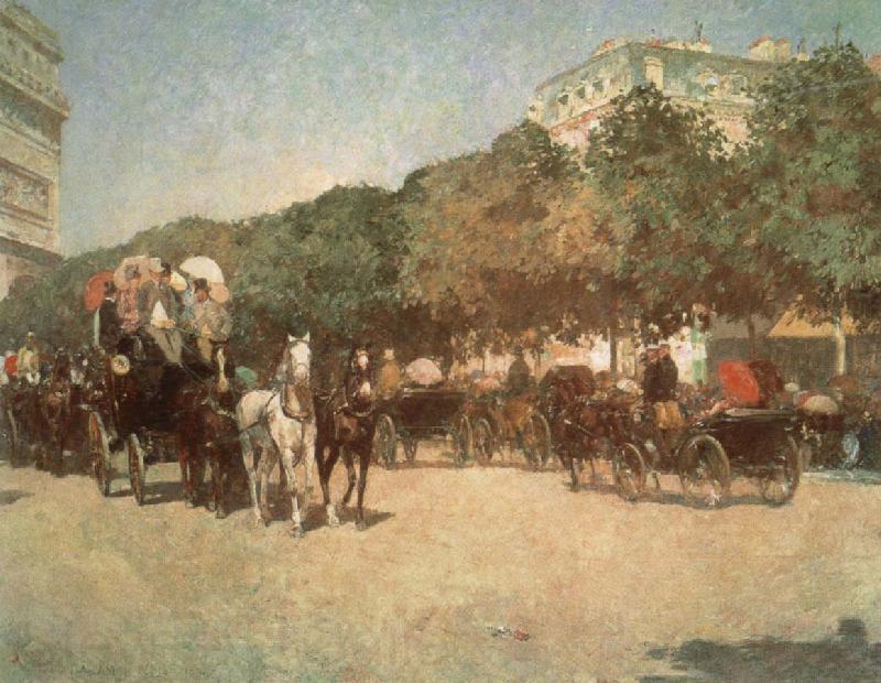 Childe Hassam Grand Prix Day Norge oil painting art